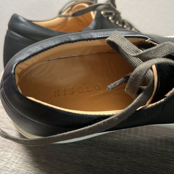 Nisolo Everyday Sneaker Shoes Black Leather - Picture 7 of 8